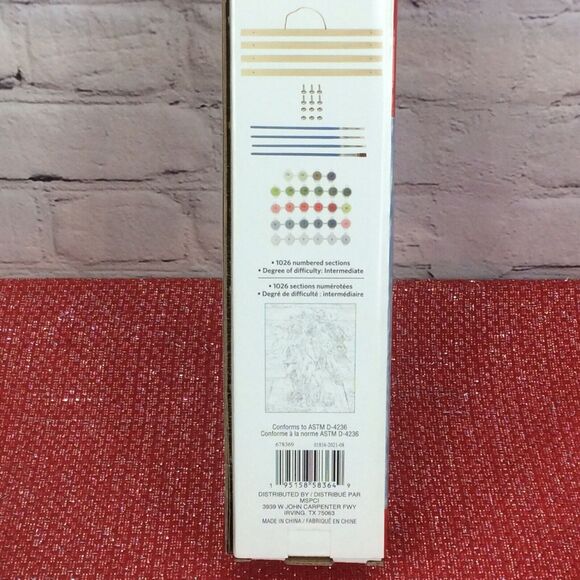 Artist's Loft Paint by Number Kit Christmas Poinsettia 16"x 20" Canvas Gift Art - Picture 5 of 9